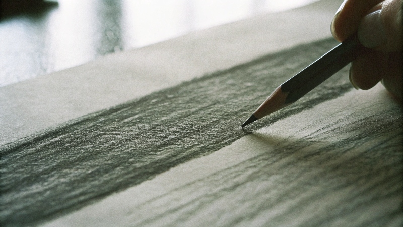 Close up of strong pencil lead tip