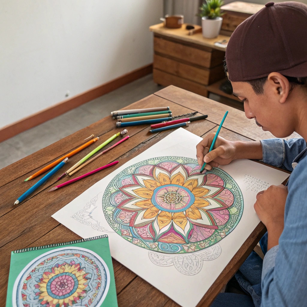 Woodless colored pencils mandala art benefits