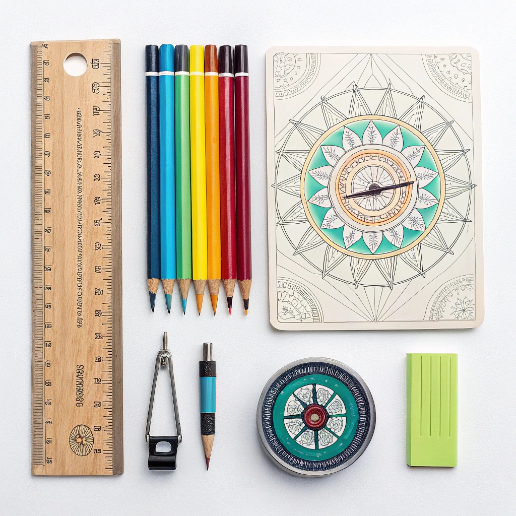 Beginner mandala art supplies and tools