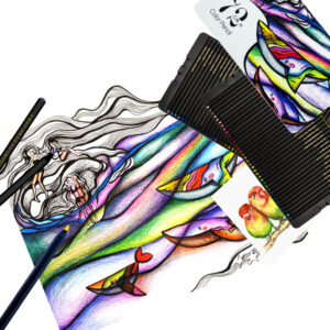 Amazon Hot 156/215-Color Hard Core Colored Pencils – Fine-Tip Detail Colored Pencils for Illustrators